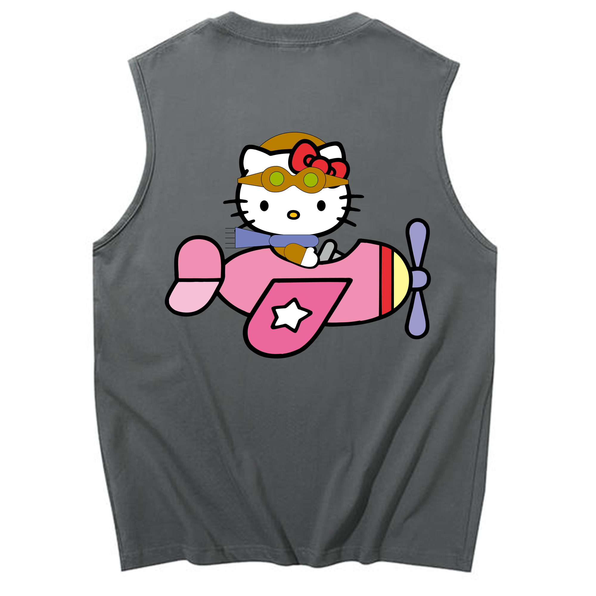 （画像用） Hello Kitty ハローキティ コットン100％タンクトップ（背面プリント）